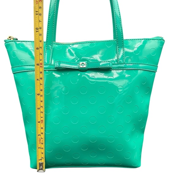 EUC Kate Spade Camellia Street Teal Patent Leather Handbag - Picture 13 of 14